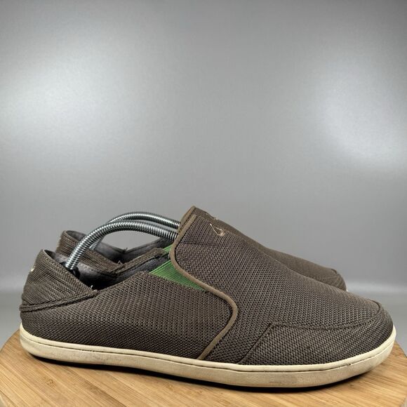 OluKai Nohea Mesh Shoes Men’s Size 10.5 Casual Slip On Brown - Picture 1 of 8